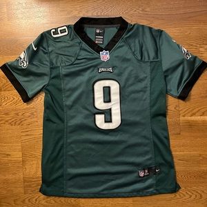 Nick Foles On Field Eagles Jersey